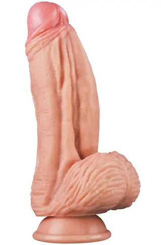 Produktfoto för LoveToy: Dual-Layered Silicone Cock, 25 cm, ljus