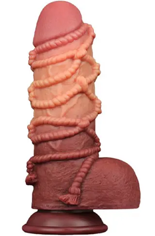 Produktfoto för LoveToy: Dual-layered Silicone Cock with Rope, 24.5 cm