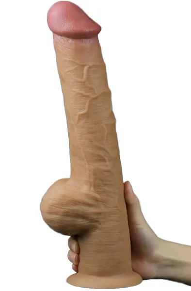 Bild 1 för LoveToy: Dual-Layered Silicone Handle Cock, 33 cm