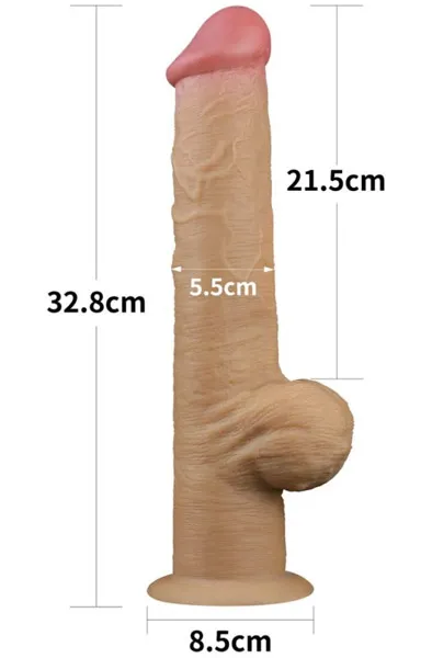 Bild 2 för LoveToy: Dual-Layered Silicone Handle Cock, 33 cm