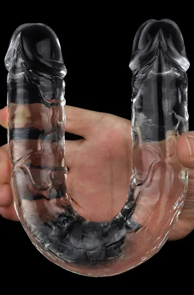 Bild 2 för LoveToy: Flawless Clear Dubbeldildo, 30 cm