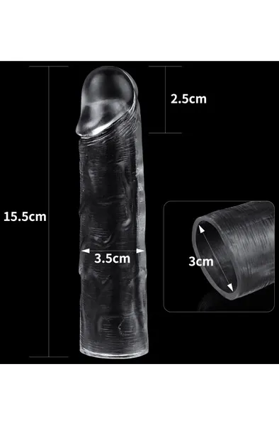 Bild 2 för LoveToy: Flawless Clear, Penis Sleeve + 2.5 cm
