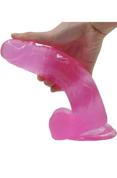 Bild 2 för Lovetoy Jelly Studs Dildo Pink 20 cm Dildo