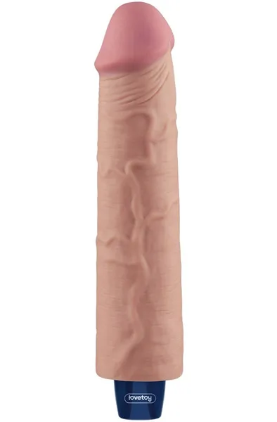Bild 1 för LoveToy: Real Softee, Silicone Vibrating Dildo, 24 cm