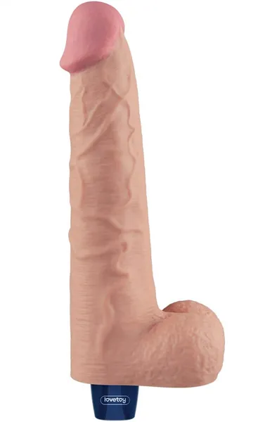 Bild 1 för LoveToy: Real Softee, Silicone Vibrating Dildo, 27 cm