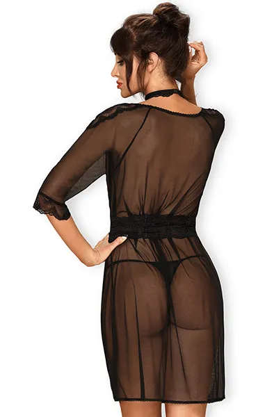 Bild 2 för Lucita - Svart Peignoir