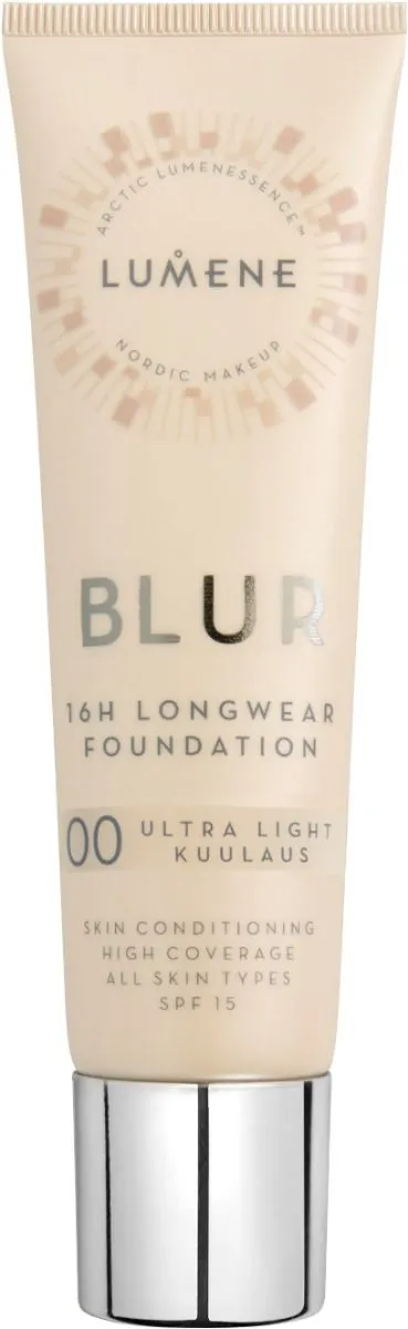 Alternativ bild 0 för Lumene Blur 16h Longwear Foundation 00 Ultra Light SPF15 30ml