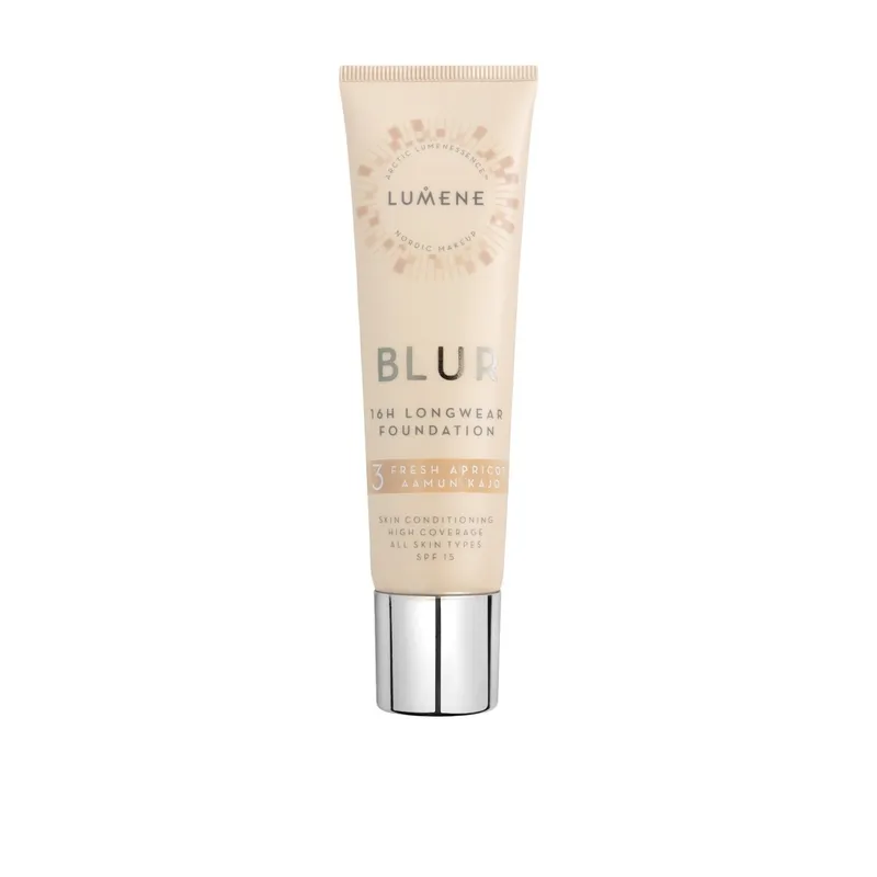 Bild 2 för Lumene Blur 16h Longwear Foundation 3 Fresh Apricot SPF15 30ml