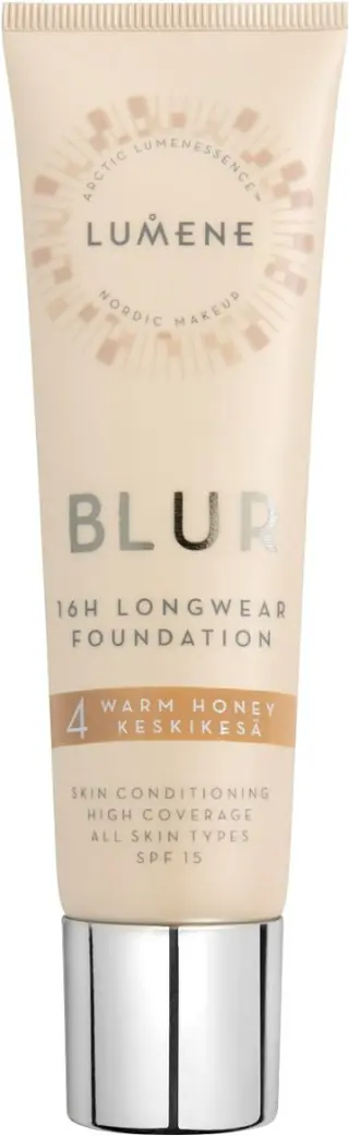 Produktfoto för Lumene Blur 16h Longwear Foundation 4 Warm Honey SPF15 30ml