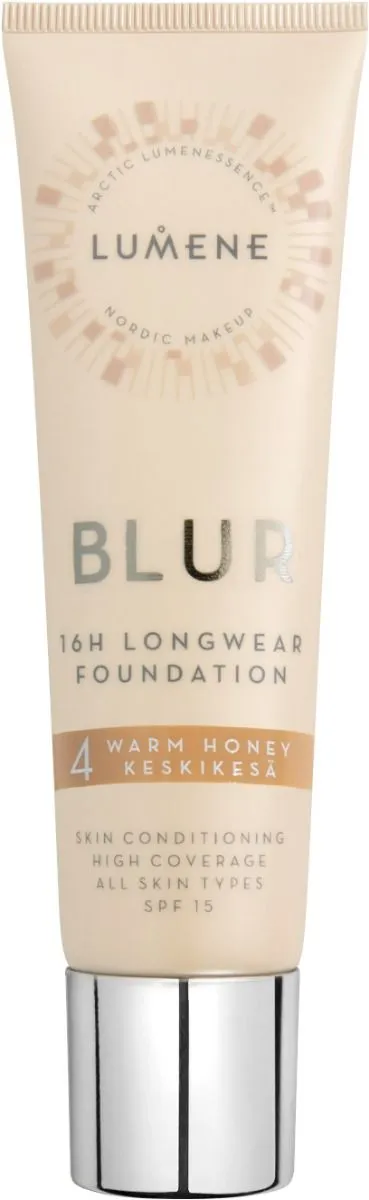 Alternativ bild 0 för Lumene Blur 16h Longwear Foundation 4 Warm Honey SPF15 30ml