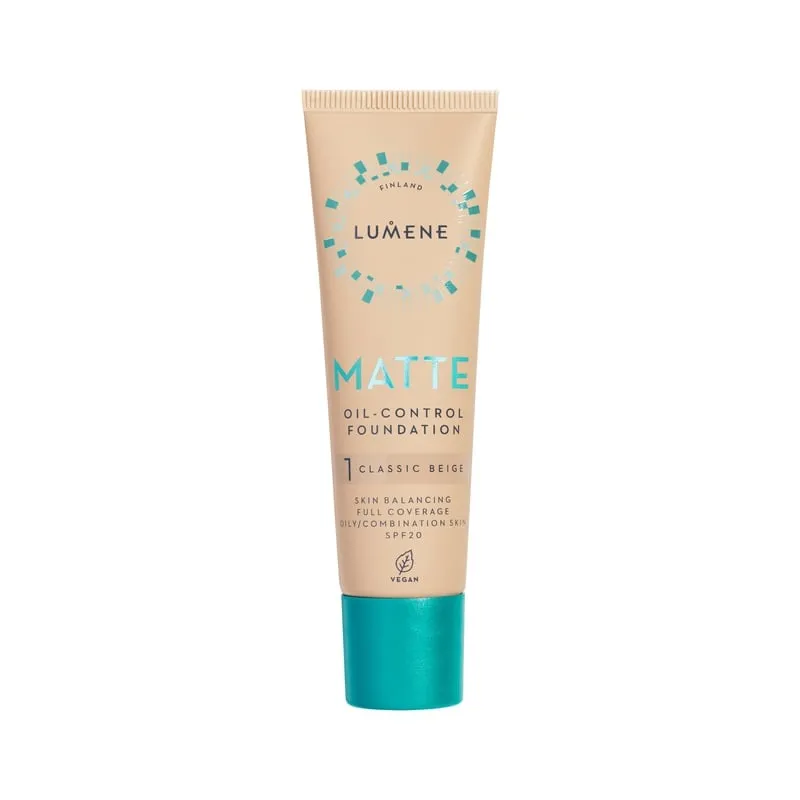 Bild 1 för Lumene Matte Oil-Control Foundation SPF20 1 Classic Beige 30 ml
