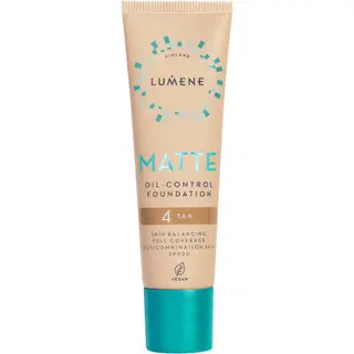 Produktfoto för Lumene Matte Oil-Control Foundation SPF20 4 Tan 30 ml