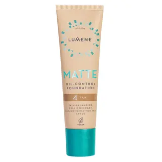 Produktfoto för Lumene Matte Oil-Control Foundation SPF20 4 Tan 30 ml