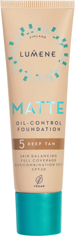 Produktfoto för Lumene Matte Oil-Control Foundation SPF20 5 Deep Tan 30 ml