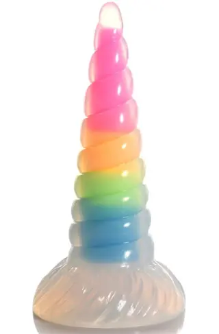 Produktfoto för Luminescent Rainbow Silicone Dildo 20 cm Dragon dildo
