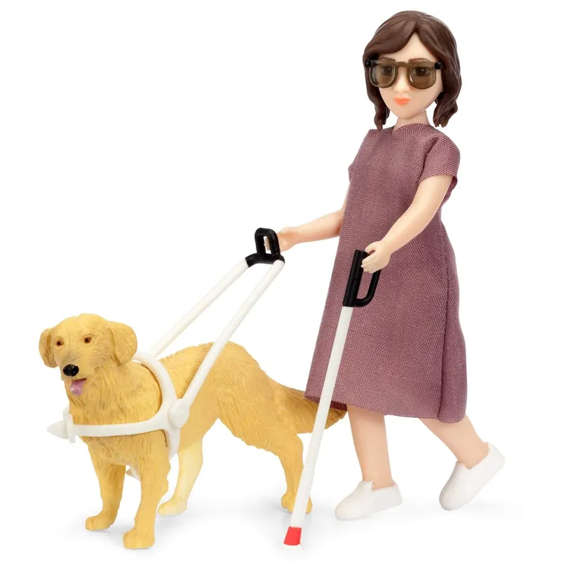 Bild 1 för Lundby Docka med blindkäpp och hund