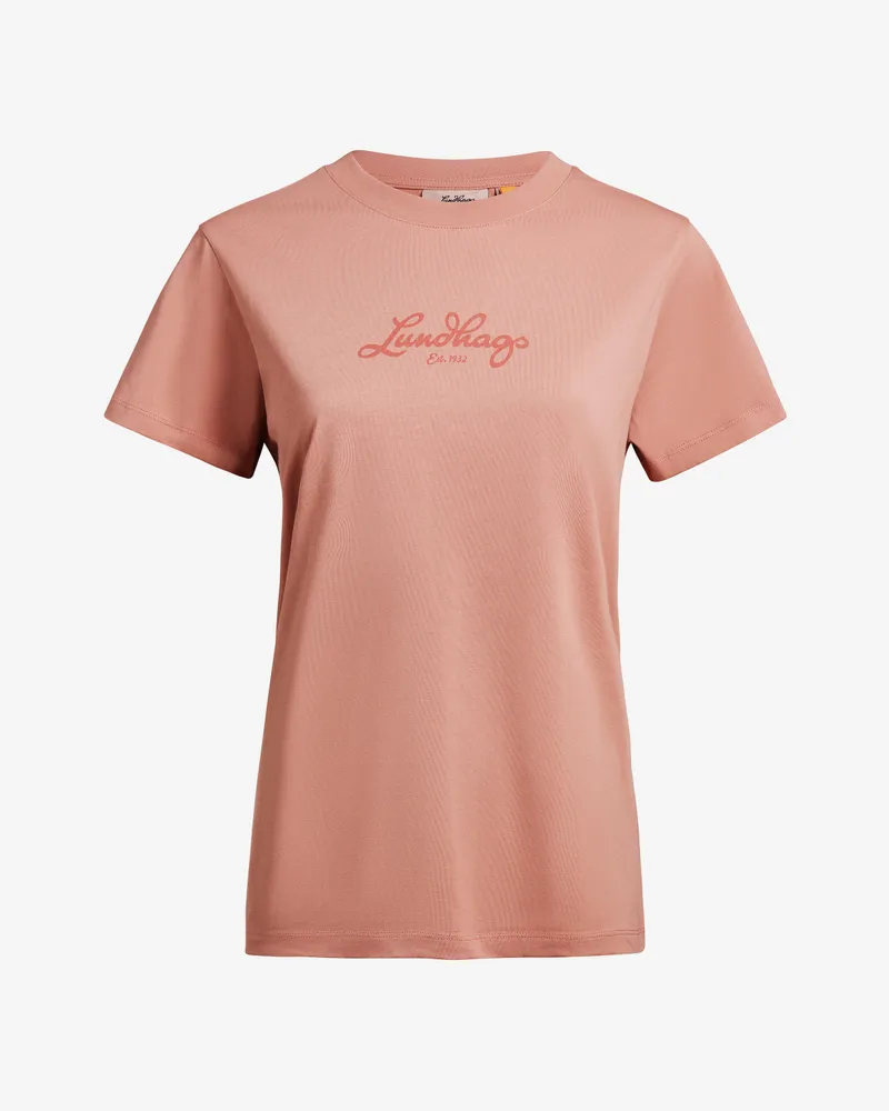 Bild 1 för Lundhags Järpen Logo T-shirt W Stone Pink - XL