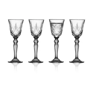 Produktfoto för Lyngby Glas Melodia snapsglas på fot 5 cl 4-pack Clear