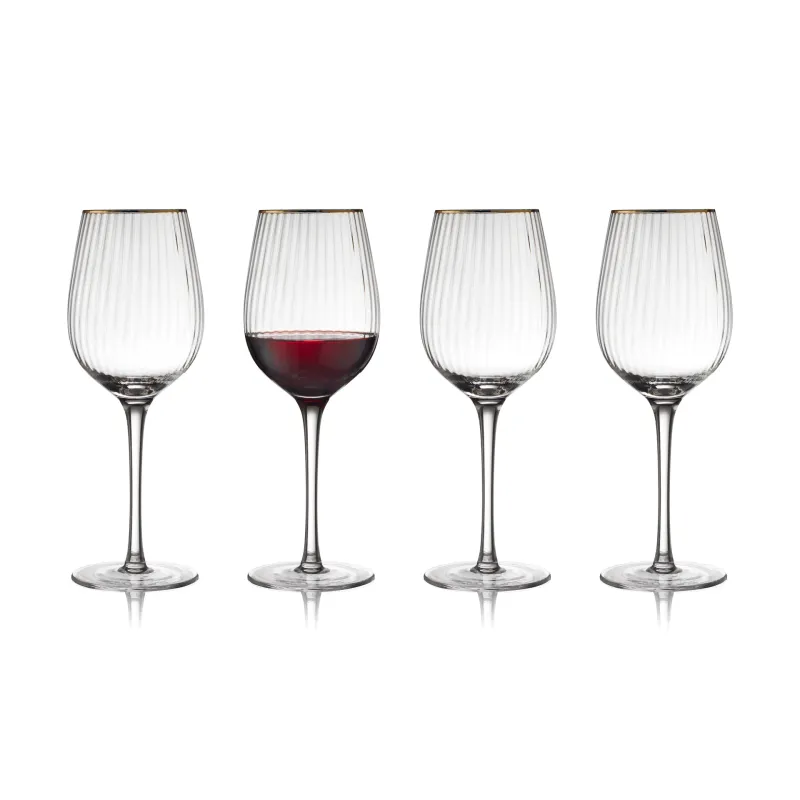 Alternativ bild 0 för Lyngby Glas - Palermo Gold Rödvinsglas 40 cl 4-pack Klar