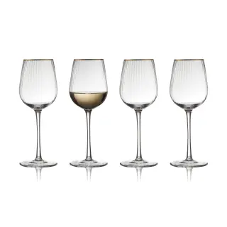 Produktfoto för Lyngby Glas - Palermo Gold Vitvinsglas 30 cl 4-pack Klar