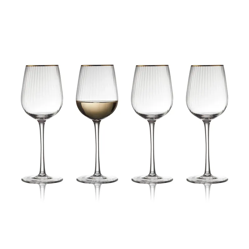 Alternativ bild 0 för Lyngby Glas - Palermo Gold Vitvinsglas 30 cl 4-pack Klar