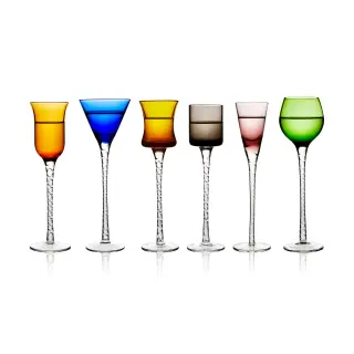 Produktfoto för Lyngby Glas - Snapsglas London 18 cm 6-pack Flerfärgad