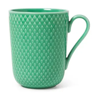 Produktfoto för Lyngby Porcelæn Rhombe C. mugg med handtag 33 cl, grön