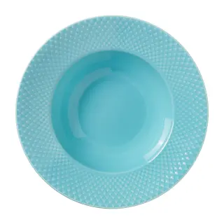 Produktfoto för Lyngby Porcelæn Rhombe Color djuptallrik, 24,5 cm, turkos