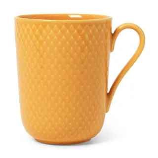 Produktfoto för Lyngby Porcelæn Rhombe Color mugg med handtag 33 cl, gul
