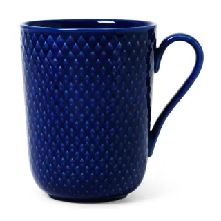 Produktfoto för Lyngby Porcelæn Rhombe Color mugg med handtag 33 cl, mörkblå