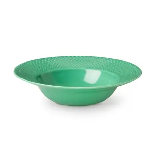 Produktfoto för Lyngby Porcelæn Rhombe Color Pastatallrik 24,5 cm Grön