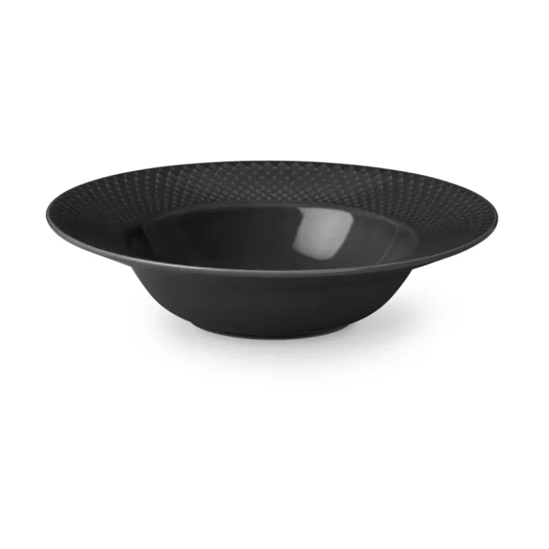 Alternativ bild 0 för Lyngby Porcelæn Rhombe Earth djup tallrik 24,5 cm, slate