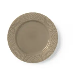 Produktfoto för Lyngby Porcelæn Rhombe Earth frukosttallrik 23 cm, clay