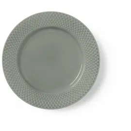 Produktfoto för Lyngby Porcelæn Rhombe Earth lunchtallrik 21 cm, moss