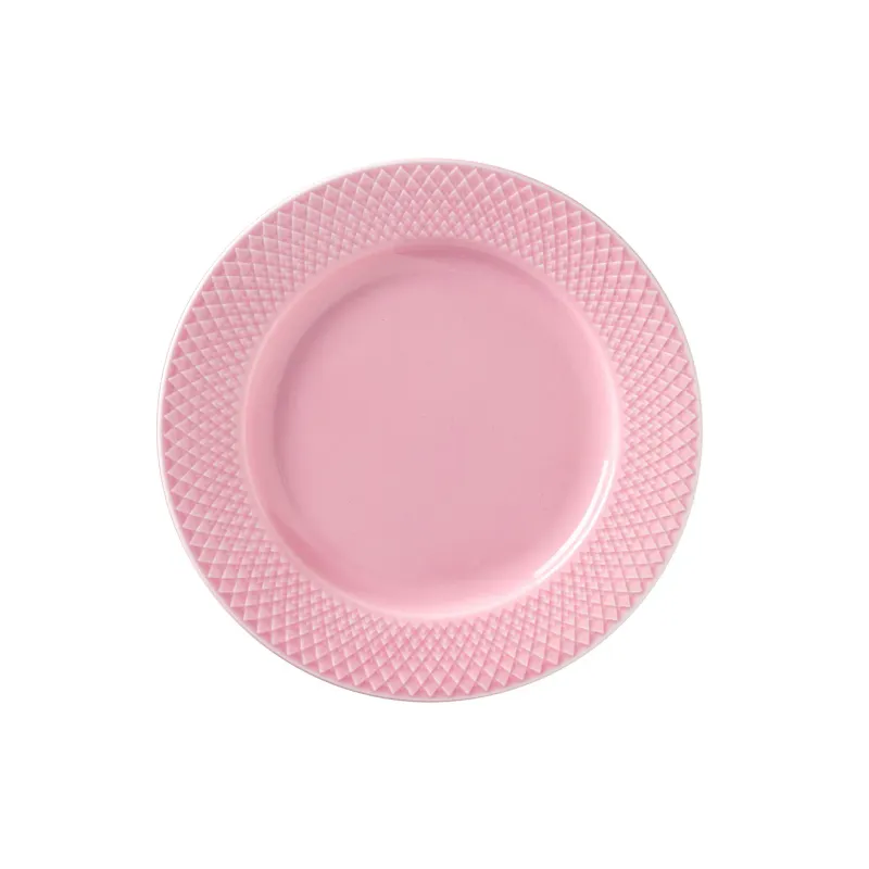 Alternativ bild 0 för Lyngby Porcelæn Rhombe lunchtallrik 21 cm Rosa