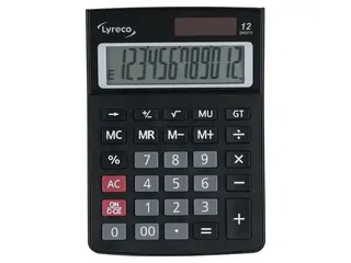 Produktfoto för Lyreco Bordsräknare Desk 12 Siffror