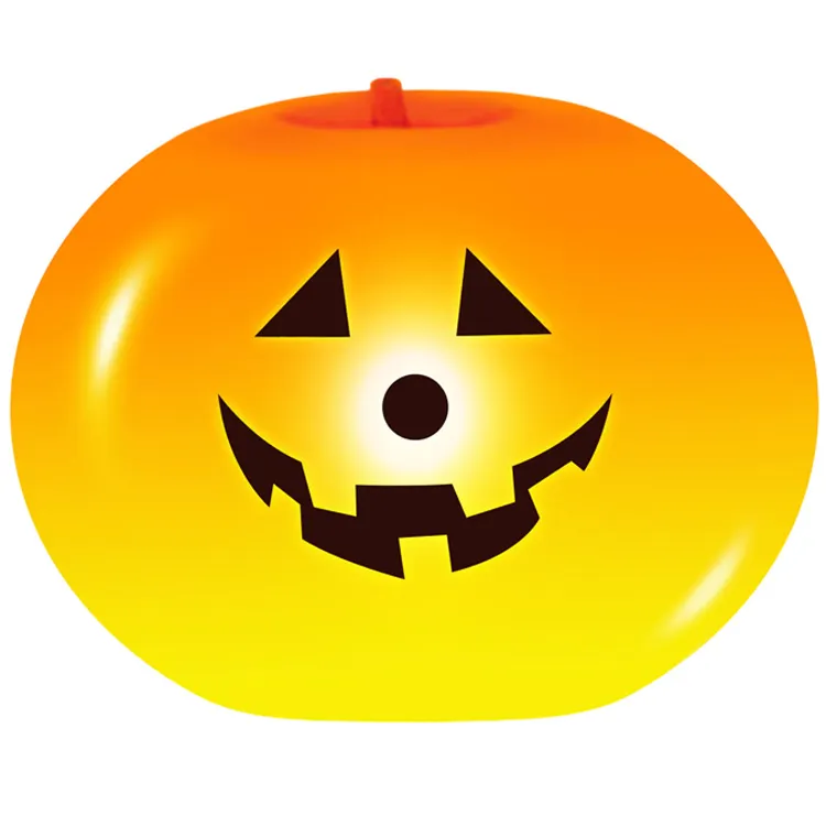 Alternativ bild 0 för Lysande Ballong Halloween Pumpa 25cm 3st