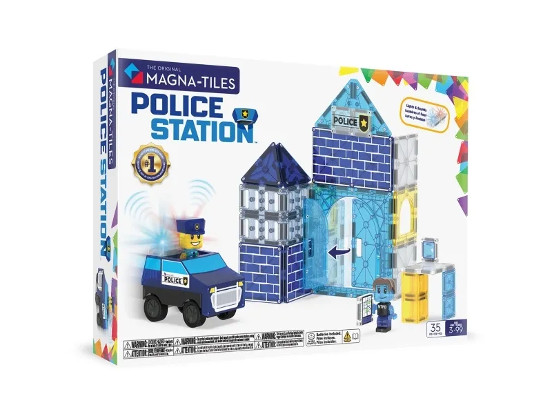 Alternativ bild 0 för Magna-Tiles Polisstation 35 delar