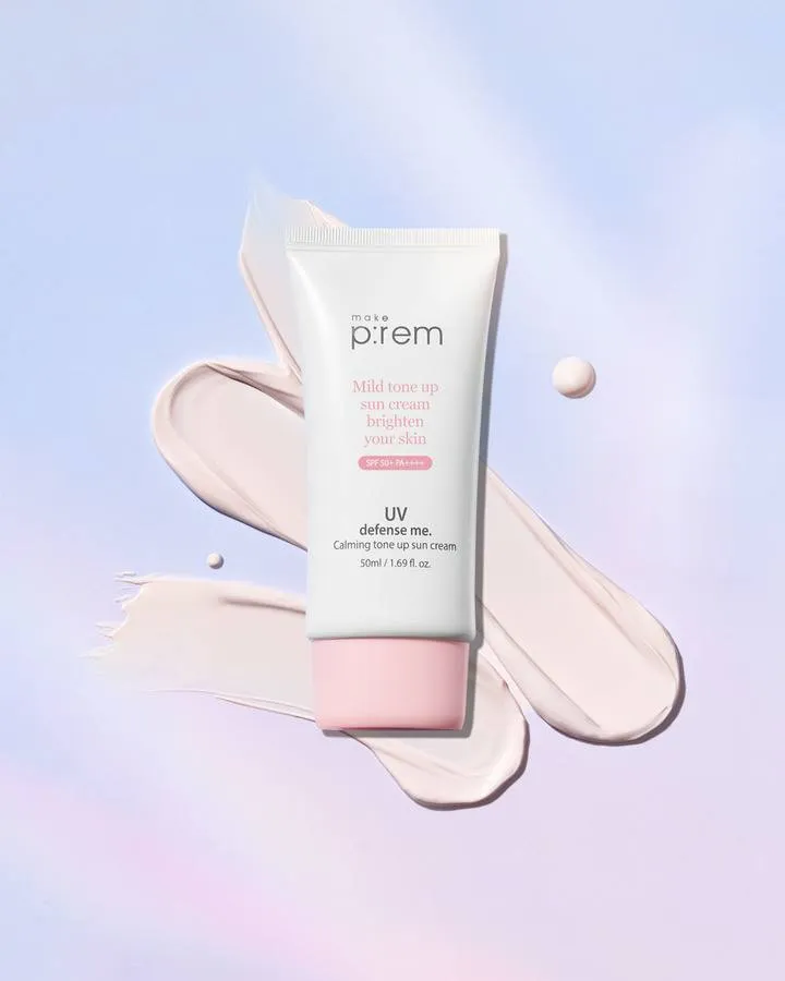 Bild 3 för Make P:rem UV Defense Me Calming Tone Up Sun Screen SPF50+ 50 ml