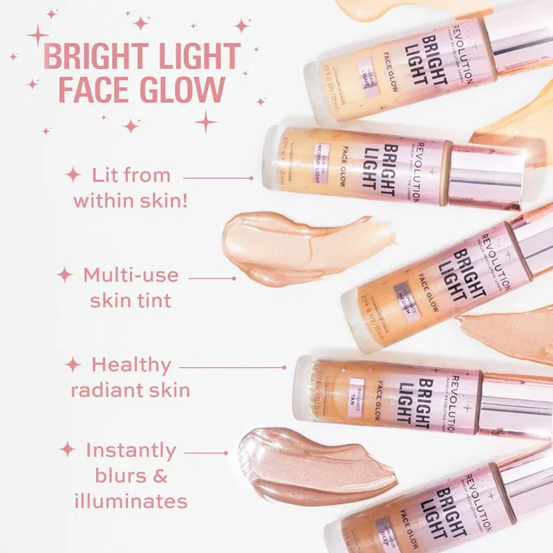 Bild 6 för Makeup Revolution Bright Light Face Glow Luminous Deep