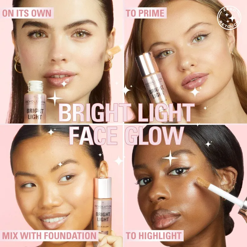 Bild 7 för Makeup Revolution Bright Light Face Glow Luminous Deep