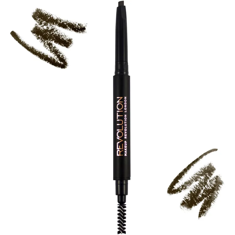 Bild 2 för Makeup Revolution Duo Brow Pencil Medium Brown