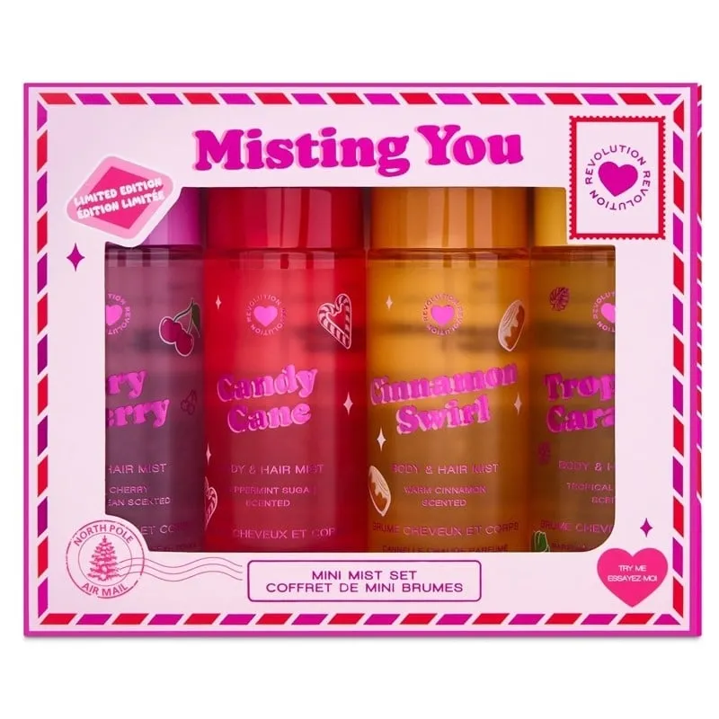 Alternativ bild 0 för Makeup Revolution I Heart Revolution Misting You Mini Body Mist Set
