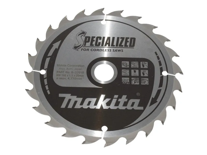 Alternativ bild 0 för Makita Circular saw blade special T.C.T. 165 x 20 mm 24 T (B-32910)