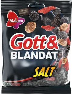 Alternativ bild 0 för Malaco Gott&Blandat Salt 150g