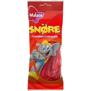 Produktfoto för Malaco Snöre Jordgubb 94g