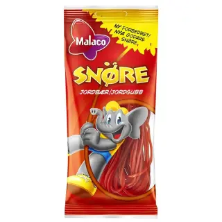 Produktfoto för Malaco Snöre Jordgubb 94g