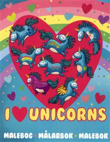 Produktfoto för Malebog I Love Unicorns