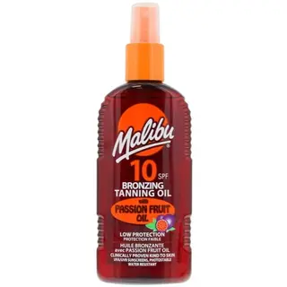 Produktfoto för Malibu Bronzing Tanning Oil SPF 10 Passion Fruit 200 ml