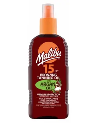 Produktfoto för Malibu Bronzing Tanning Oil Spray Argan Oil SPF 15  200 ml